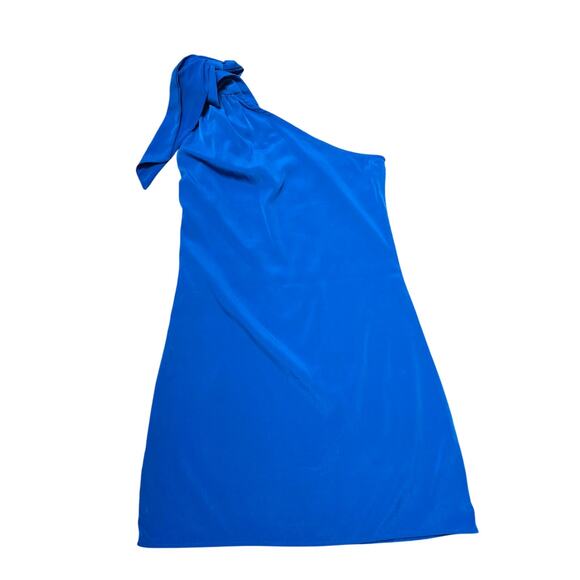 Women's Noble U Blue One Shoulder Mini Dress | Size Small - Picture 2 of 7